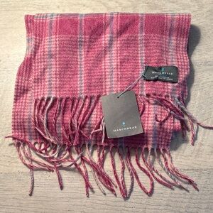Marchbrae Pink Plaid Fringe winter Scarf